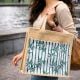 Natural Jute Cotton Laminated Eco Friendly Bag Handmade